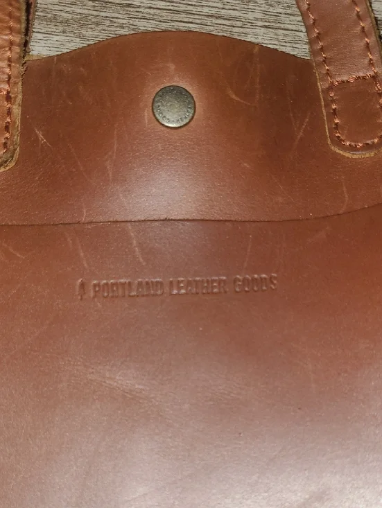 Portland Leather Goods Brown Leather Tote Bag - Picture 2 of 8
